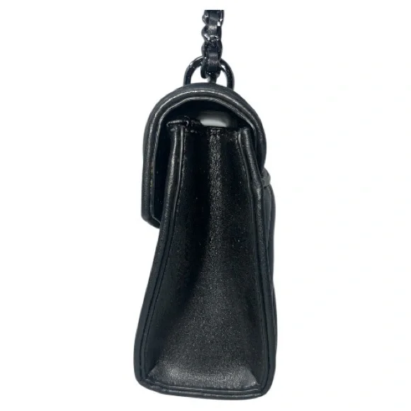 Michael Kors Rose‎ Quilted Shoulder Bag Black Medium - Picture 6 of 12